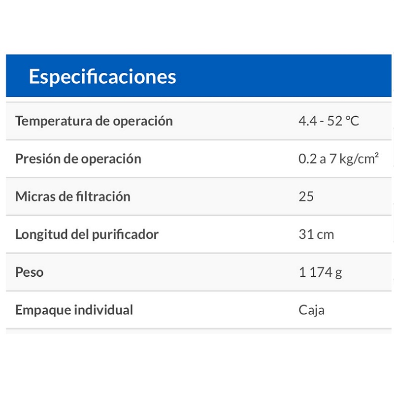Filtro Para Agua Foset 49215 