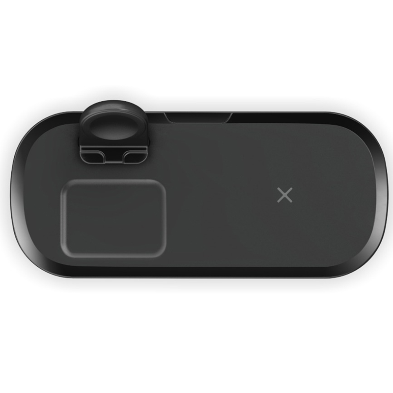 Cargador Inalambrico Qi Carga Rapida 3 en 1 Para Audifonos, Celular y Smart Watch
