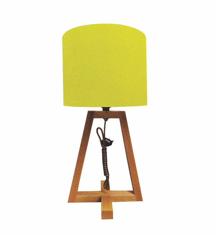 Lampara de buro noruega p/cilíndrica lino amarillo