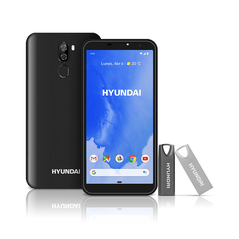 CELULAR HYUNDAI G57L 2GB/16GB 8MP/13MP Android 9.0 NEGRO + USB 32 GB DE REGALO