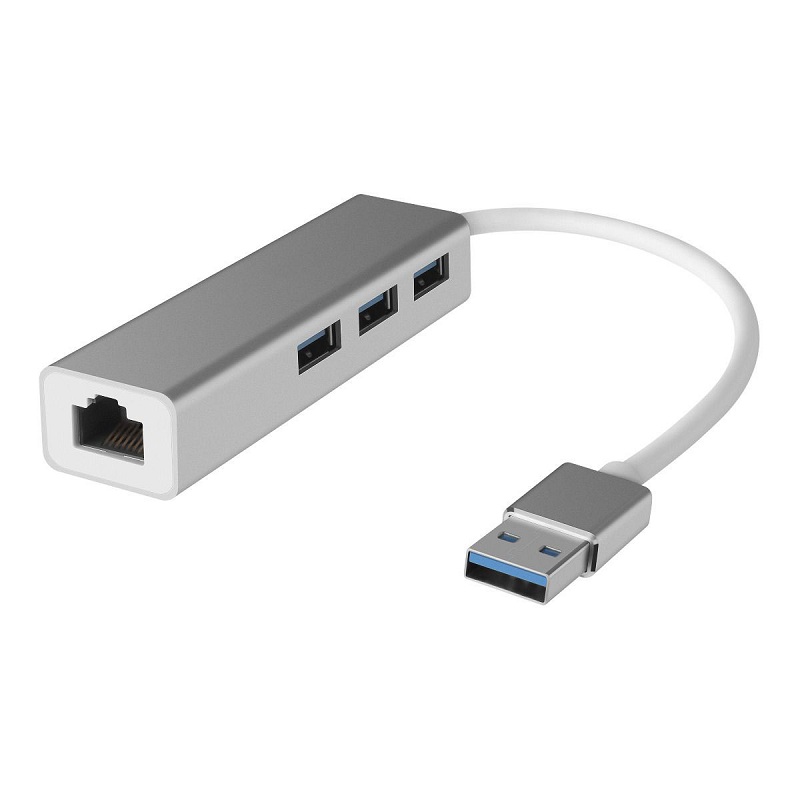 Adaptador USB 3.0 a Gigabit Ethernet (RJ45), con HUB / 506-435