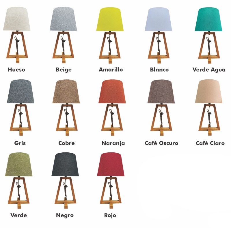 Lampara de buro noruega p/cónica lino verde