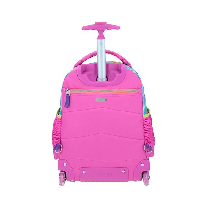 Mochila Con Ruedas Premium Happy Girl Conejo Peluche Chenson