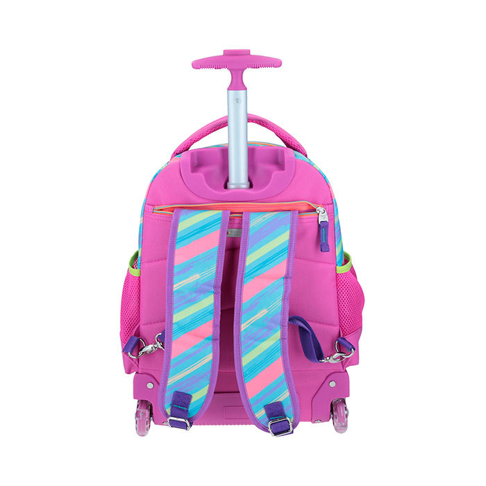 Mochila Con Ruedas Premium Happy Girl Conejo Peluche Chenson