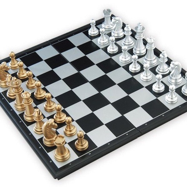 Ajedrez Magnético Plegable Oro Y Plata Chess Red Zone