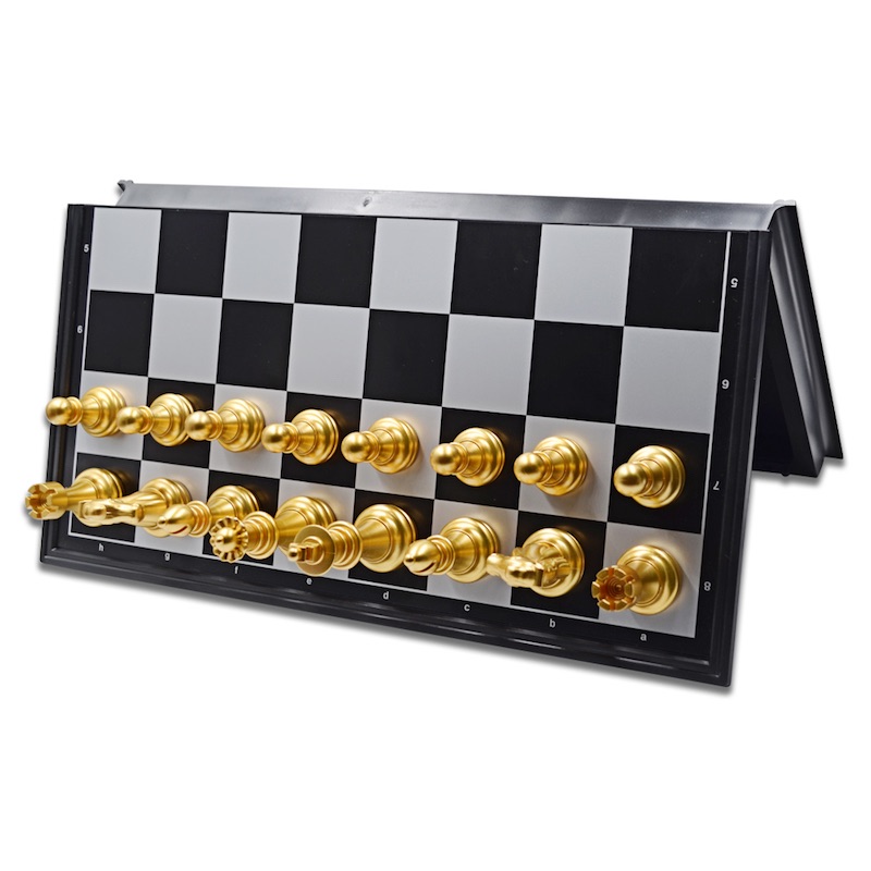 Ajedrez Magnético Plegable Oro Y Plata Chess Red Zone