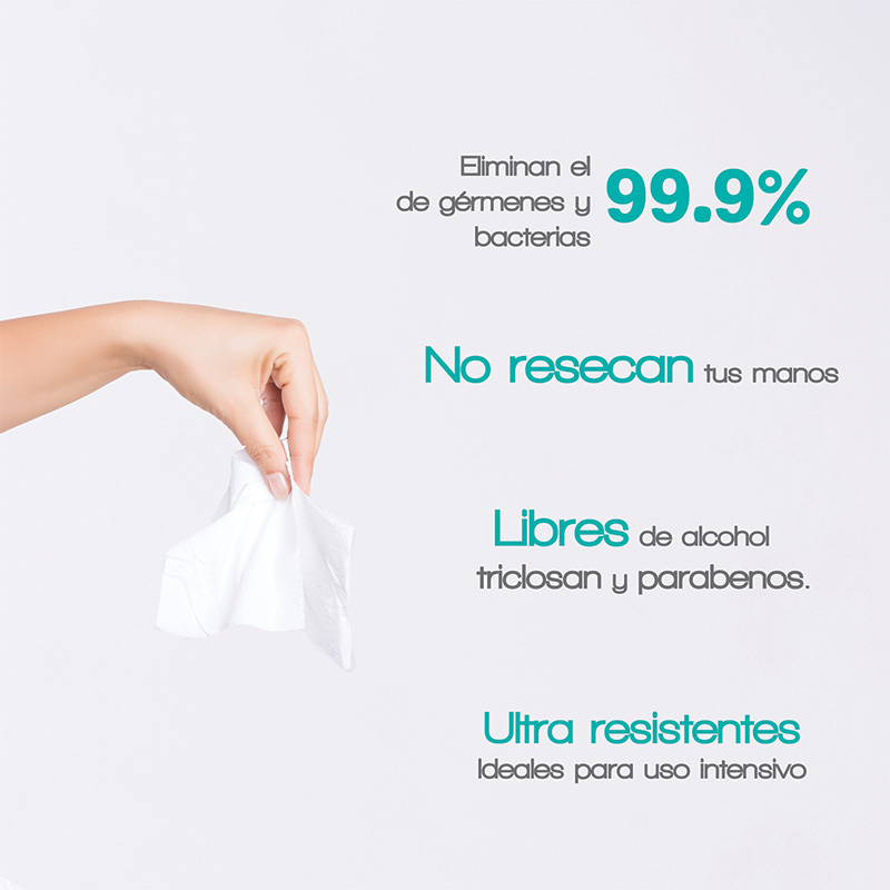 Punto Aroma - Toallas desinfectantes antibacteriales uso rudo - Gran tamaño - Eliminan el 99.9% de gérmenes y bacterias - Uso rudo - Fragancia Bamboo - Ideales para gimnasio y superficies rugosas Contenido: 100 piezas