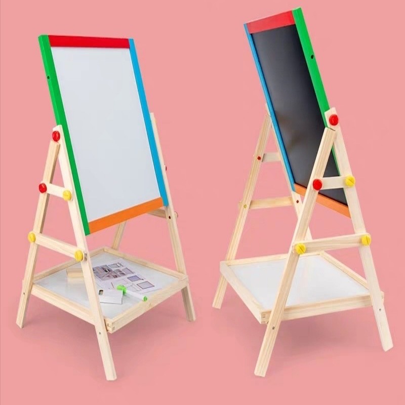 Pizarron Para Niños Caballete Doble Cara Util Juego Pintar