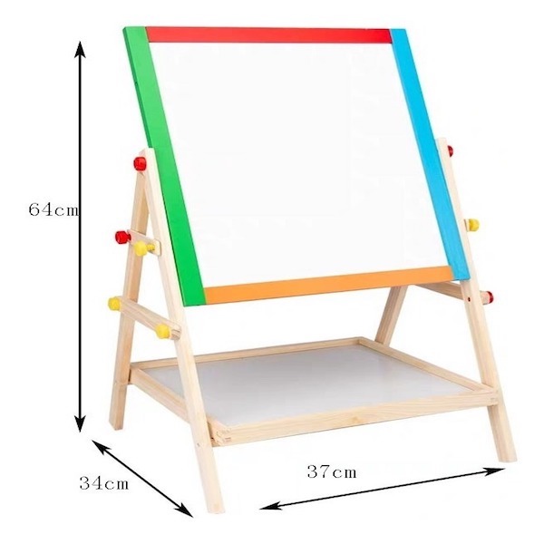 Pizarron Para Niños Caballete Doble Cara Util Juego Pintar
