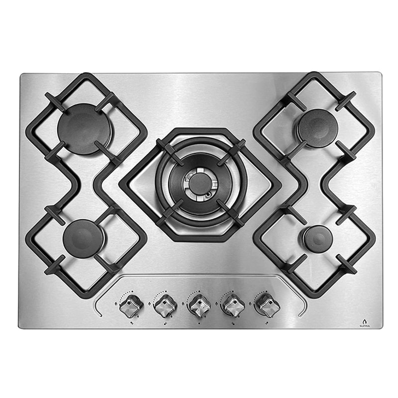 Parrilla de gas L.P. empotrable 70cm SUPRA ETERNITY de acero inoxidable con 5 quemadores