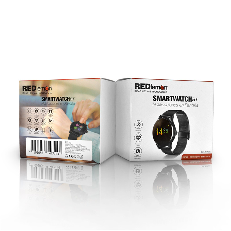Smartwatch Bluetooth Alertas de Mensajería y Redes Redlemon