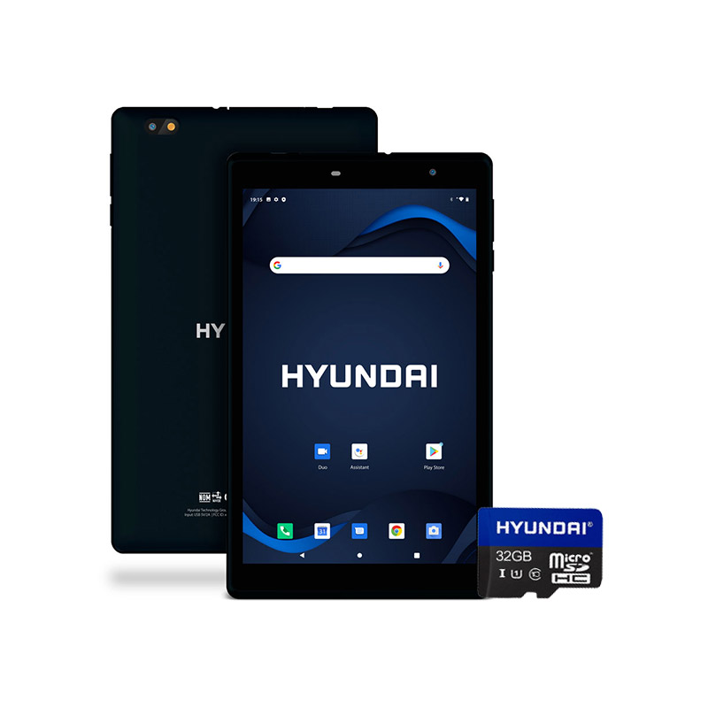 Tablet Hyundai HyTab Plus 8LAB1 4G, 2GB, 32GB, Android 10, 8", 2MP/5MP, Black + Hyundai microSDHC 32GB