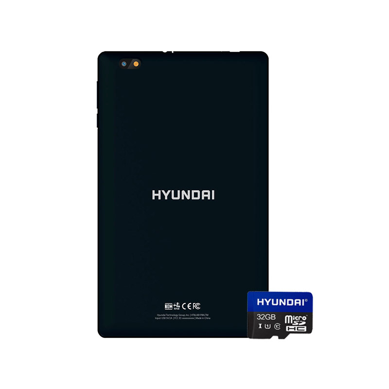 Tablet Hyundai HyTab Plus 8LAB1 4G, 2GB, 32GB, Android 10, 8", 2MP/5MP, Black + Hyundai microSDHC 32GB