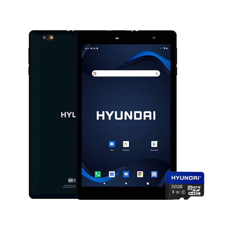 Tablet Hyundai HyTab Plus 8LAB1 4G, 2GB, 32GB, Android 10, 8", 2MP/5MP, Black + Hyundai microSDHC 32GB