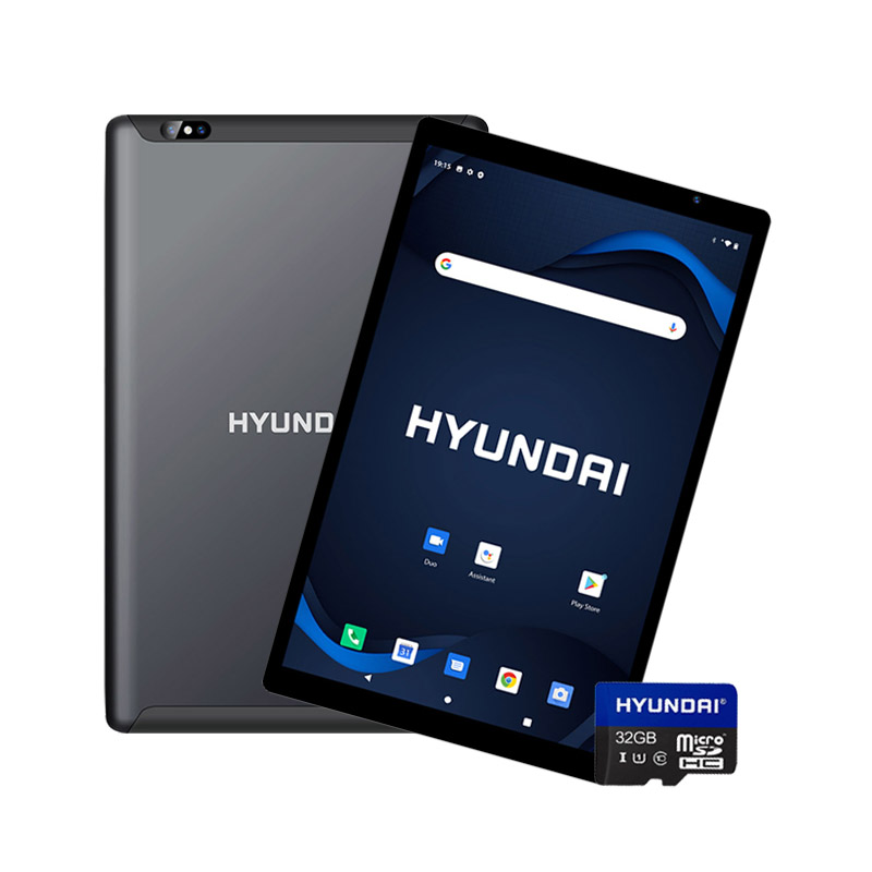 Tablet Hyundai HyTab Plus 10WB1, 2GB, 32GB, Android 10, 10.1", 2MP/5MP, Gris + Hyundai microSDHC 32GB