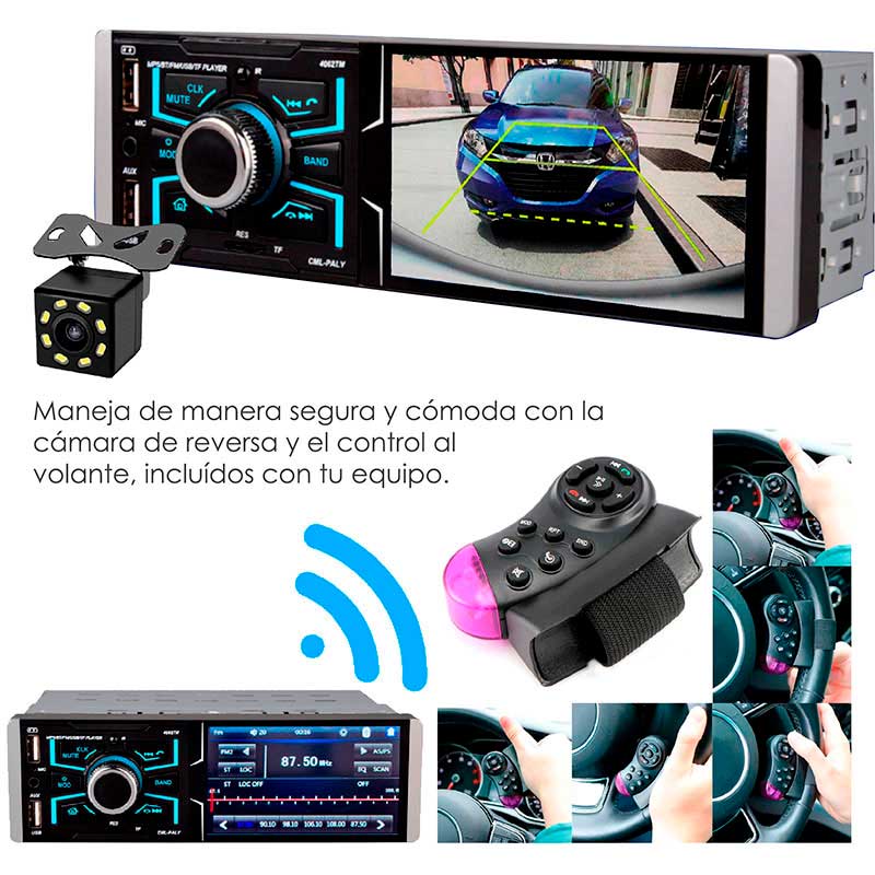 AUTOESTEREO VAK 5871 MP5 LCD 4" MIRRORLINK BLUETOOTH REVERSA .