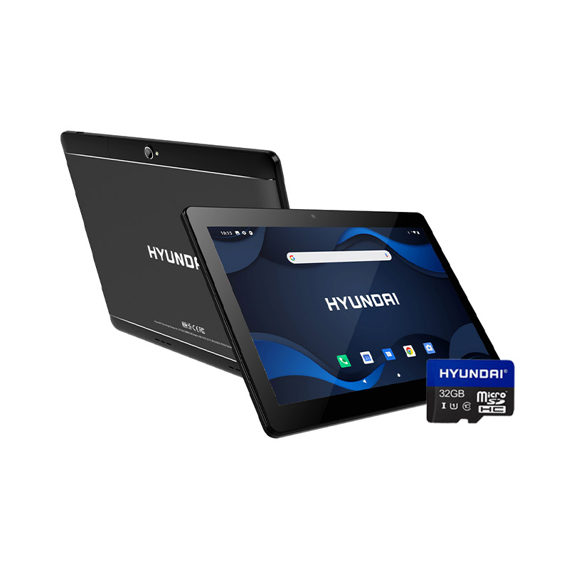 Tablet Hyundai HyTab Plus 10LC2 4G, 2GB, 32GB, Android 10, 10.1", 2MP/5MP, Black + Hyundai microSDHC 32GB