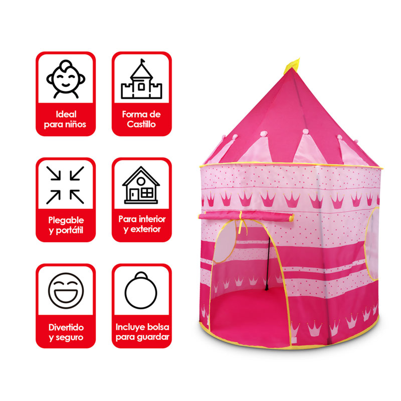 Casa de Campaña Juegos para Niños Castillo Plegable Redlemon