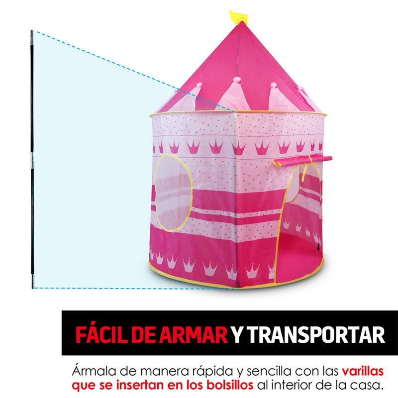 Casa de Campaña Juegos para Niños Castillo Plegable Redlemon