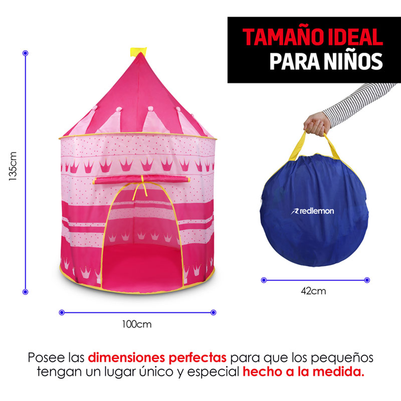 Casa de Campaña Juegos para Niños Castillo Plegable Redlemon