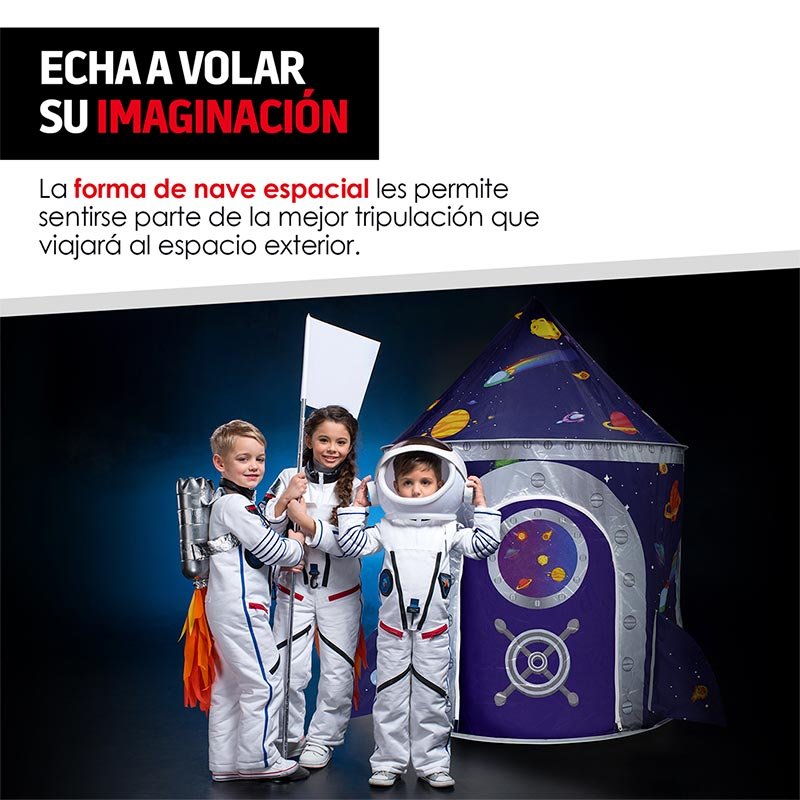 Casa de Campaña Y Juegos para Niños Nave Espacial Redlemon