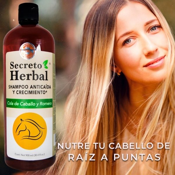 12pz Shampoo Secreto Herbal Anticaida Cola Caballo Romero