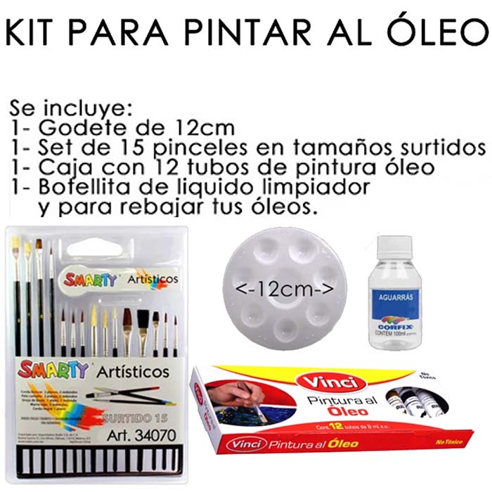 Regalo+Set Pintar Oleo vinci colores surtidos