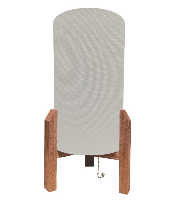 Lampara de buro capello p/cilíndrica tergal hueso