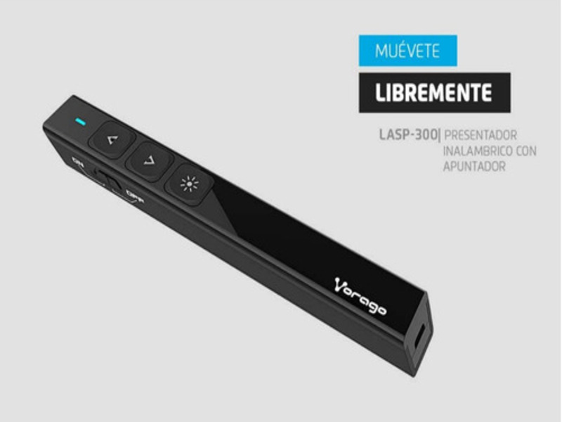Presentador Apuntador Laser Vorago Slim 30 Metros Diapositivas Plug And Play