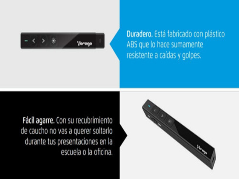 Presentador Apuntador Laser Vorago Slim 30 Metros Diapositivas Plug And Play