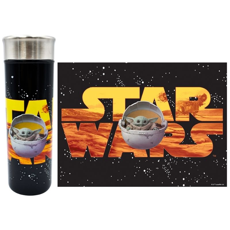 Fun Kids 2415-3493 Termo de Acero Inoxidable Baby Yoda Mandalorian Star Wars 430 ml