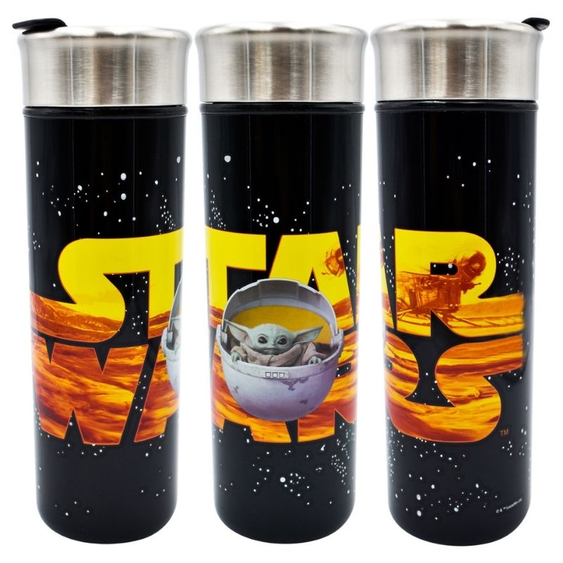 Fun Kids 2415-3493 Termo de Acero Inoxidable Baby Yoda Mandalorian Star Wars 430 ml