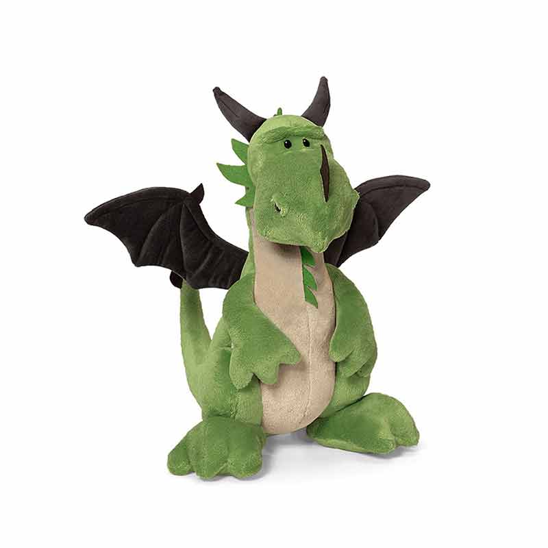 PELUCHE DE DRAGÓN VERDE 50CM SENTADO.