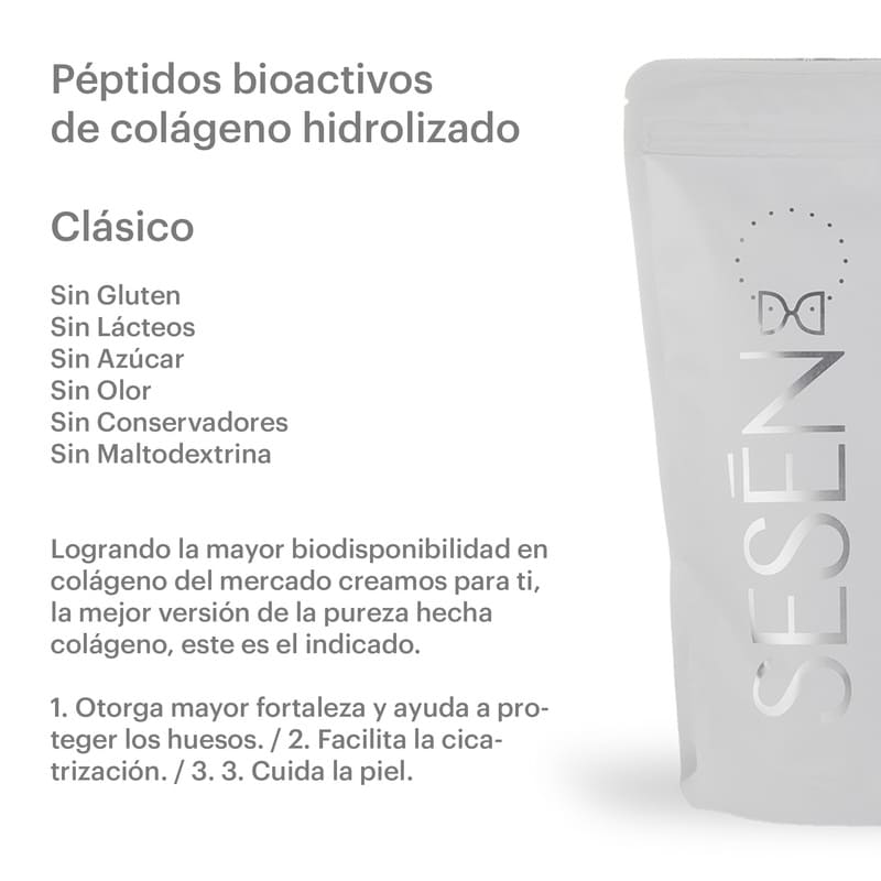 COLAGENO HIDROLIZADO EL CLÁSICO SESEN BOLSA DE 500 G.
