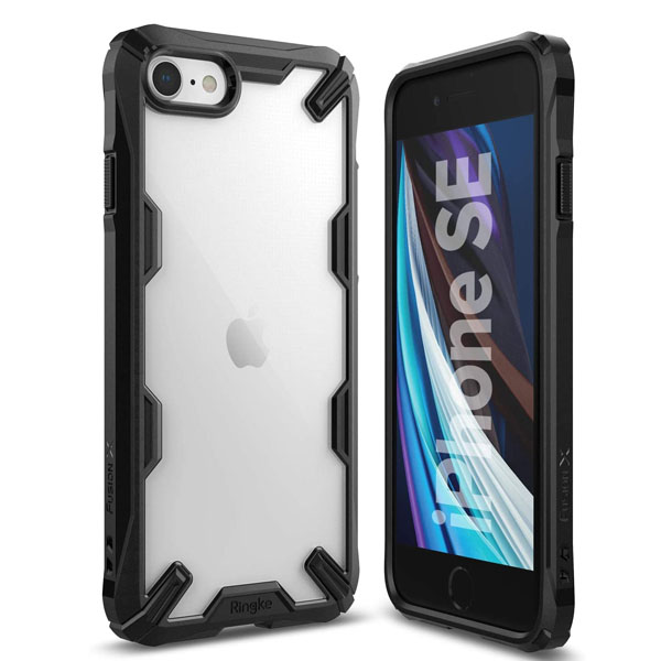 Funda para iPhone SE 2g iPhone 8 y iPhone 7 Fusion X Ringke Uso Rudo Negro