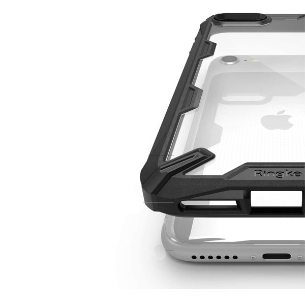 Funda para iPhone SE 2g iPhone 8 y iPhone 7 Fusion X Ringke Uso Rudo Negro