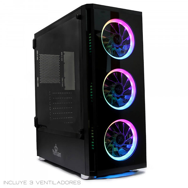 GABINETE YEYIAN ATX SHADOW 2200 VENTANA SIN FUENTE USB 3.0 NEGRO