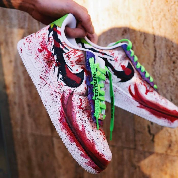 Tenis personalizados a mano estilo Joker/Guasón