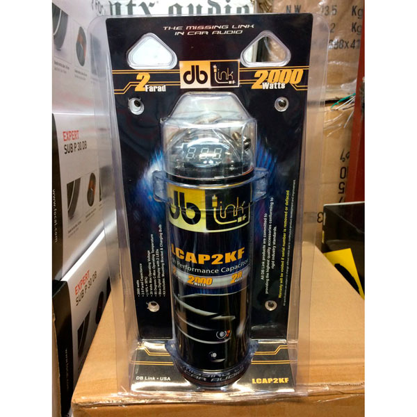 Capacitor Db Link Lcap2kf 2 Faradios 2000 Watts Encendido Azul