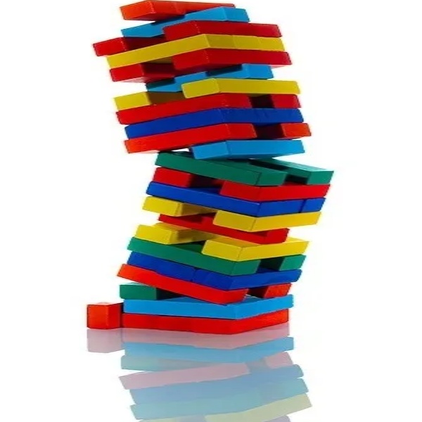 Jenga Clasico De Colores Juego De Mesa Niño Dado Blocks