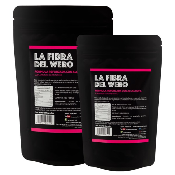 Fibra de Raíz de Nopal reforzada con Alcachofa (Mes y Medio)