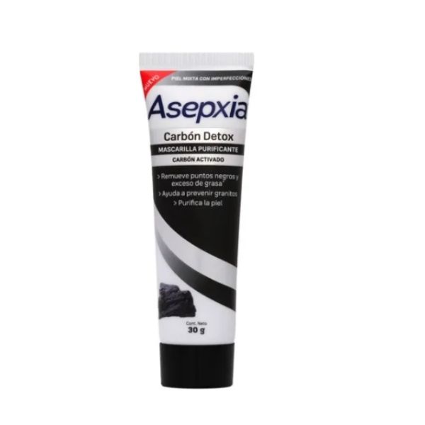 Asepxia Carbón Detox Mascarilla Peel Off 30 G.