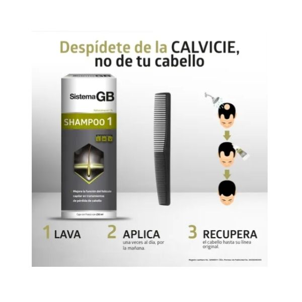 Shampoo Sistema Gb 1 Caida Cabello 230 Ml
