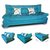 Sofa cama  Nigeria suede Aqua + 02 Cojines decorativos Maderian //ENTREGA A CDMX Y ZONA METROPOLITANA.