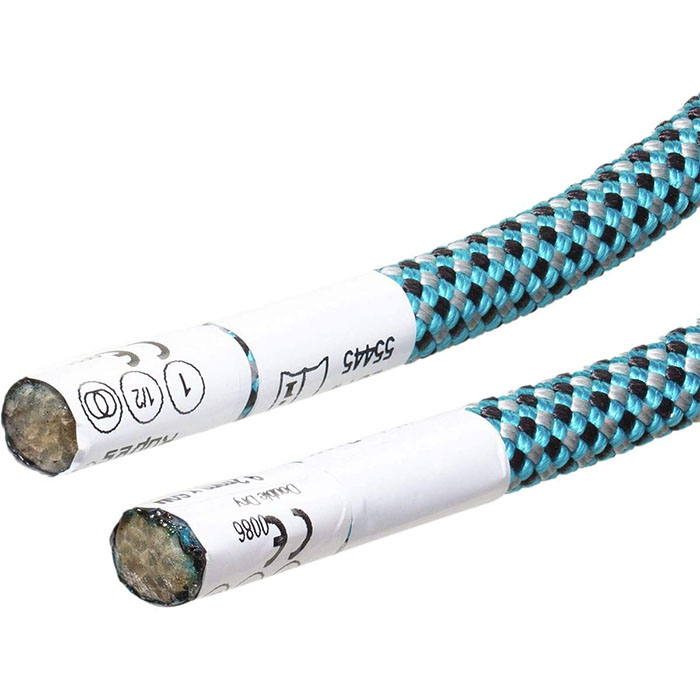 BlueWater, Doble Cuerda de Escalada Seco - 9,2 mm Azul/Negro