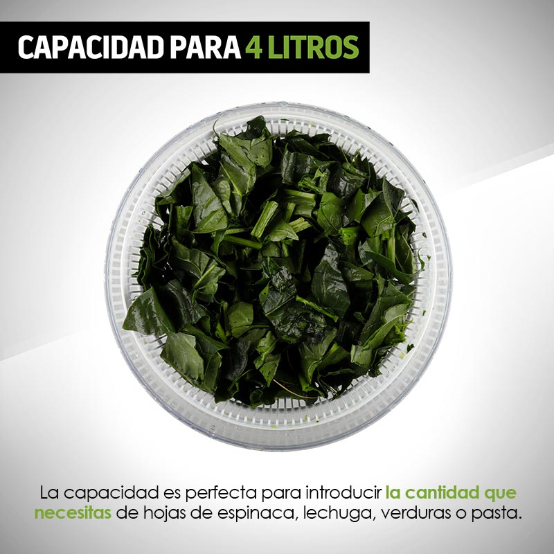 Centrifugadora de Ensalada con Escurridor Integrado 4 Litros Redlemon