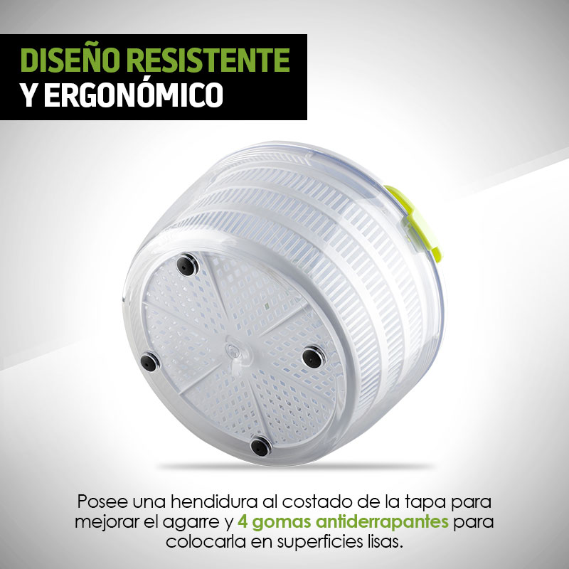 Centrifugadora de Ensalada con Escurridor Integrado 4 Litros Redlemon