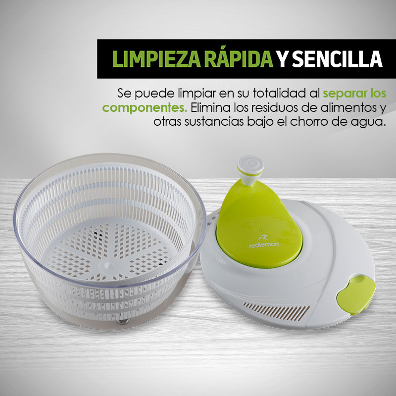Centrifugadora de Ensalada con Escurridor Integrado 4 Litros Redlemon