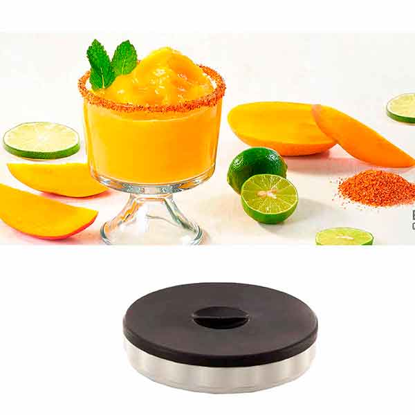Escarchador para bebidas con tapa 1 Bandeja para Micheladas o margaritas Tablecraft. 2 piezas