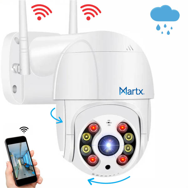 Camara Wifi Exterior Hd Giratoria 360 Tipo Domo Impermeable